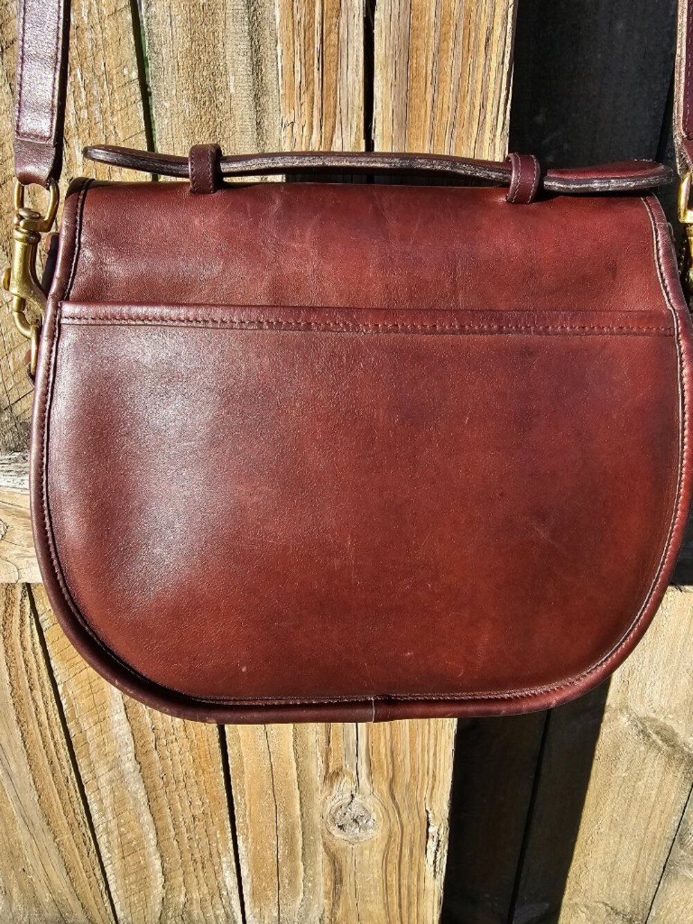 Vintage Coach Plaza Bag #9860 Mahogany Made In USA Year 1989 - Picture 5 of 13